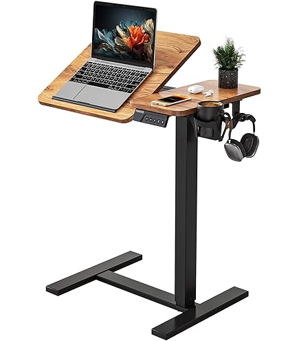 Amazon.co.jp: Radlove パソコンデスク 昇降式 サイドテーブル 電動